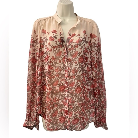 Lucky Brand Women’s Floral Print Blouse, 100% Viscose, Size S - Picture 1 of 13